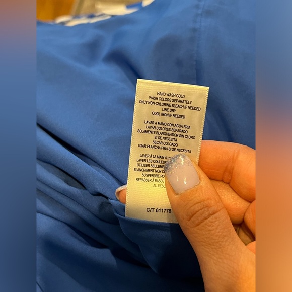 TAYLOR WHITE BORDER PRINT TIERED COLORED BLOCK MINI DRESS - Picture 8 of 8